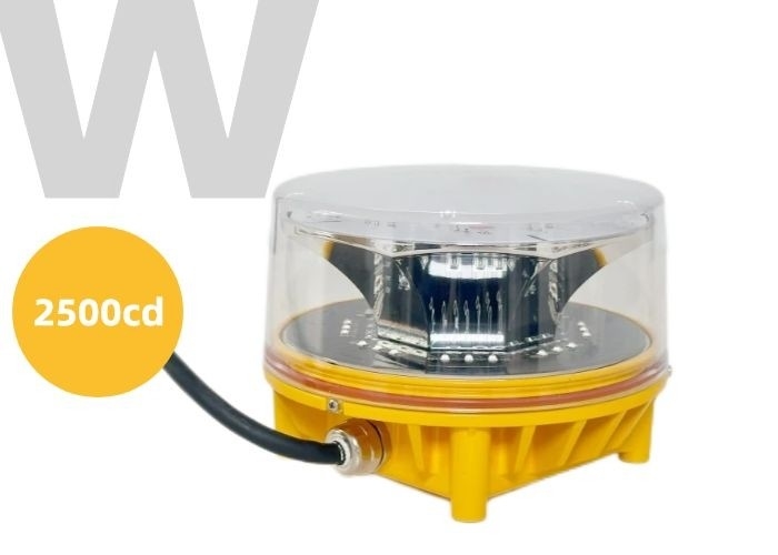 Luz de obstrução de aviação de intensidade média de conformidade com a OM2K-B da ICAO para torres e edifícios