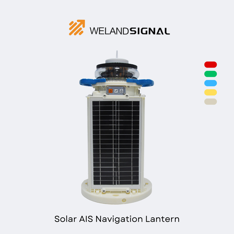 Lanterna de navegação marítima solar AIS60 IP68 com GPS e Beidou Integração global transparente, navegação inteligente