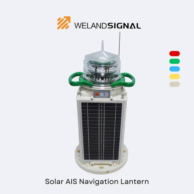 Lanterna de navegação marítima solar AIS60 IP68 com GPS e Beidou Integração global transparente, navegação inteligente
