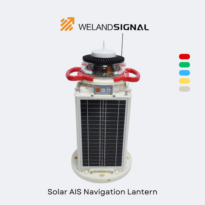 Lanterna de navegação marítima solar AIS60 IP68 com GPS e Beidou Integração global transparente, navegação inteligente