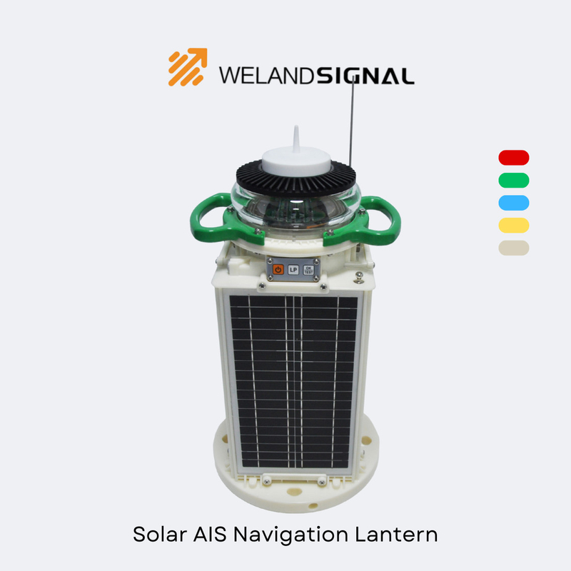 Lanterna de navegação marítima solar AIS60 IP68 com GPS e Beidou Integração global transparente, navegação inteligente