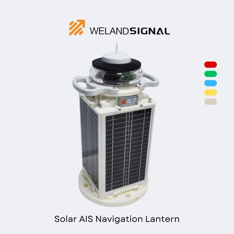 Lanterna de navegação marítima solar AIS60 IP68 com GPS e Beidou Integração global transparente, navegação inteligente