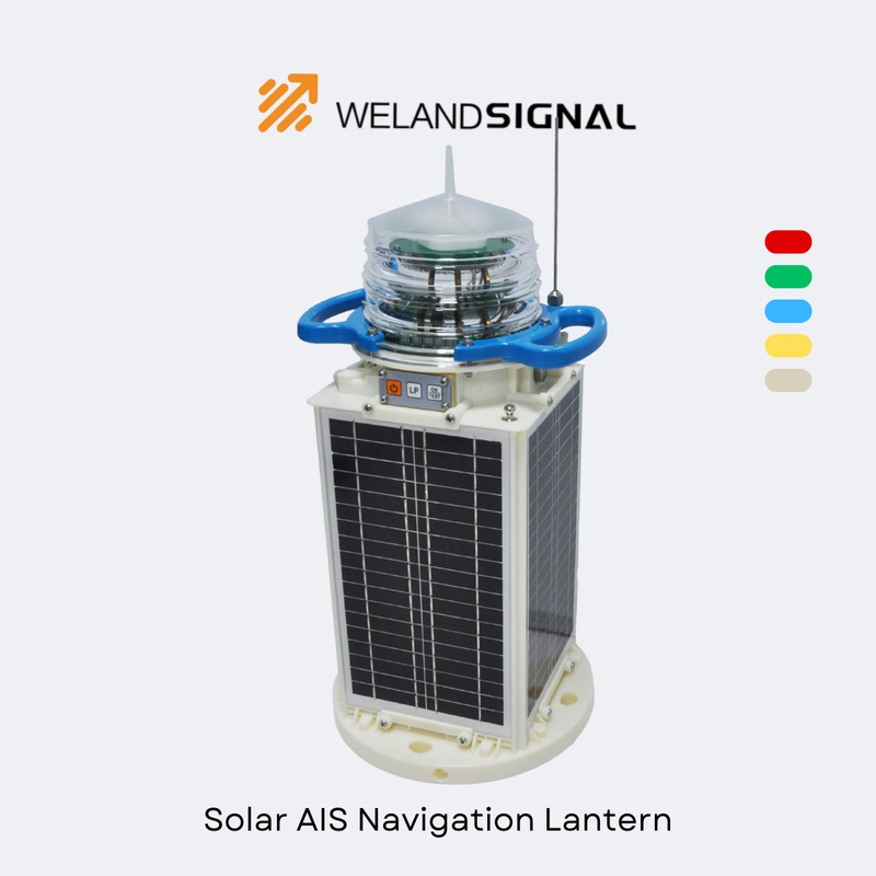 Lanterna de navegação marítima solar AIS60 IP68 com GPS e Beidou Integração global transparente, navegação inteligente