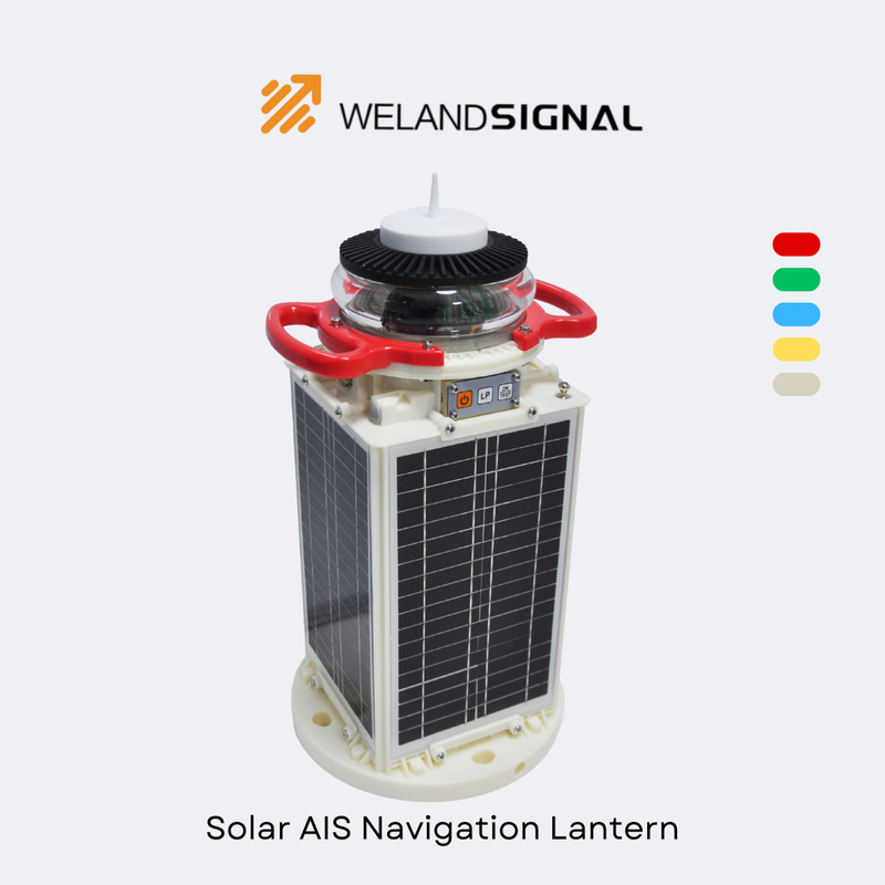 Lanterna de navegação marítima solar AIS60 IP68 com GPS e Beidou Integração global transparente, navegação inteligente
