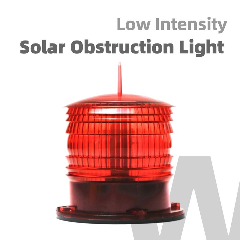 Datilografe a uma luz de obstrução de construção o diodo emissor de luz vermelho luz solar da aviação da obstrução para a construção