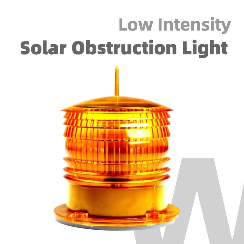 Datilografe a uma luz de obstrução de construção o diodo emissor de luz vermelho luz solar da aviação da obstrução para a construção