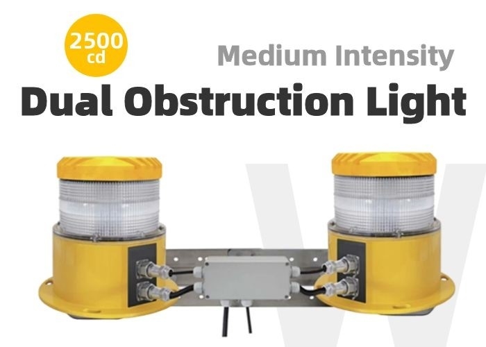 Tipo dobro de piscamento A/B da luz de obstrução ICAO de OM2K-D 220V