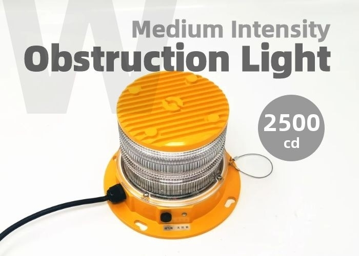 Policarbonato	Dos aviões médios da intensidade da luz de obstrução da aviação luzes de advertência IP68 para a marcação da torre