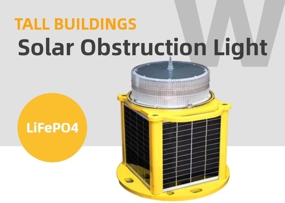 Luz de obstrução Ol800 solar visível IP68 de 7KM 250 horas de resistência